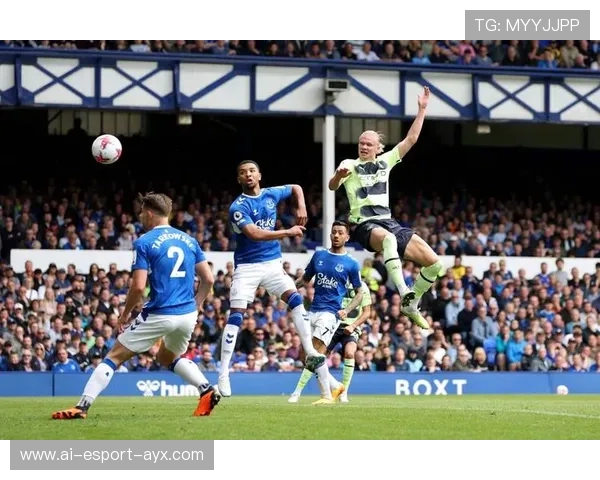 哈兰德禁区内卡位成功